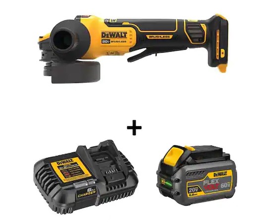 DEWALT 20V MAX Cordless Brushless 4.5–5 in. Angle Grinder with FLEXVOLT ADVANTAGE DEWALT 20V MAX Cordless Brushless 4.5–5 in. Angle Grinder with FLEXVOLT ADVANTAGE