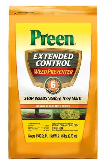 Preen Extended Control Weed Preventer, 21.45 lbs. Preen Extended Control Weed Preventer, 21.45 lbs.