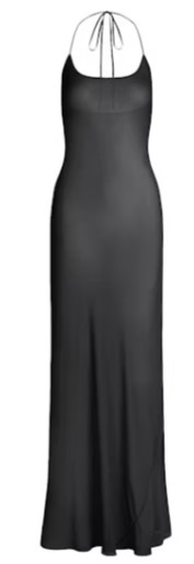 Sheer Cover Ups Long Halter Dress – Obsidan