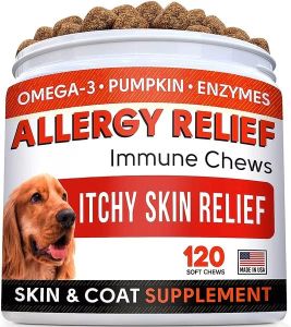 StrellaLab Allergy Relief & Anti Itch Relief with Omega 3 Skin & Coat Fish Oil Chew Supplement for Dogs StrellaLab Allergy Relief & Anti Itch Relief with Omega 3 Skin & Coat Fish Oil Chew Supplement for Dogs