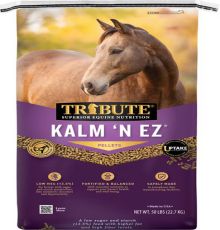 Tribute Equine Nutrition Kalm N' EZ Pellet Low-NSC, Molasses-Free Horse Feed Tribute Equine Nutrition Kalm N' EZ Pellet Low-NSC, Molasses-Free Horse Feed