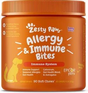 Zesty Paws Allergy & Immune Bites Lamb Flavored Soft Chews Allergies, Immune, & Gut Support Supplement for Dogs Zesty Paws Allergy & Immune Bites Lamb Flavored Soft Chews Allergies, Immune, & Gut Support Supplement for Dogs