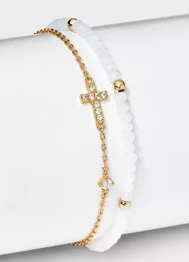 14k-gold-dipped-cubic-zirconia-cross-on-chain-and-crystal-stretch-bracelet-set-2pc-gold-white 14k-gold-dipped-cubic-zirconia-cross-on-chain-and-crystal-stretch-bracelet-set-2pc-gold-white