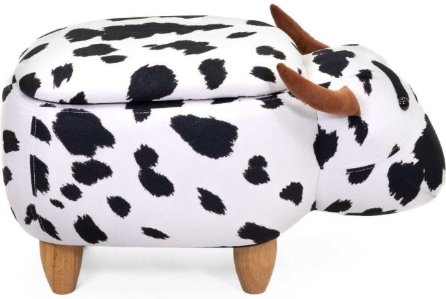 Critter-Sitters-15-In.-Seat-Black-White-Cow-Shape-Storage-Ottoman-Furniture-for-Nursery-Bedroom-Playroom-Living-Room-Decor tonies-disney-the-jungle-book-audio-play-figurine