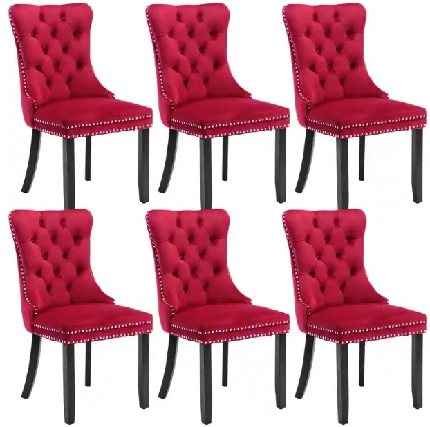 High-end-Tufted-Velvet-Upholstered-Nailhead-Dining-Chair-Set-of-6 disney-junior-mickey-mouse-clubhouse-sing-along-songs-sound-book-by-pi-kids-mixed-media-product