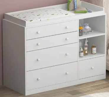Timechee-47.2-W-5-Drawers-Wooden-Changing-Table-Dresser national-geographic-kids-dangerous-dinosaurs-sound-book-by-pi-kids-mixed-media-product