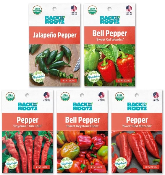 back-to-the-roots-organic-5pk-peppers-seeds-variety sun-joe-24v-cordless-garden-tiller-cultivator-