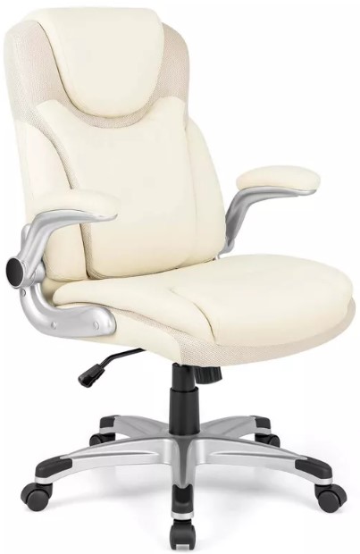 costway-ergonomic-office-chair-pu-leather-executive-swivel-with-flip-up-armrests-brown-white ai-powered-4k-guard-pro-wi-fi-6-plug-in-security-camera