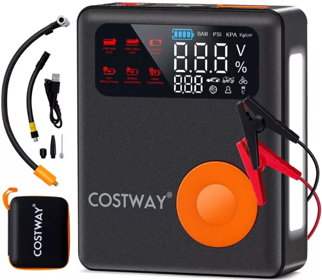 costway-jump-starter-with-air-compressor-150psi-digital-tire-inflator-led-screen-portable costway-jump-starter-with-air-compressor-150psi-digital-tire-inflator-led-screen-portable