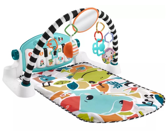 fisher-price-glow-38-grow-kick-and-play-gym-blue baby-hotdog-romper-cat-38-jack-8482-gray