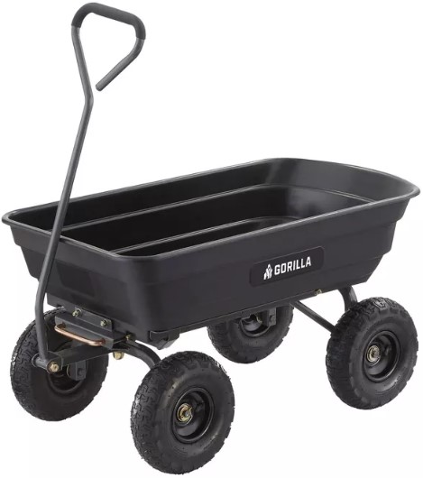 gorilla-carts-poly-garden-dump-cart-with-easy-to-assemble-steel-frame-camping-beach-wagon gorilla-carts-poly-garden-dump-cart-with-easy-to-assemble-steel-frame-camping-beach-wagon