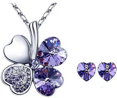 lucky-sweethearts-gold-plated-crystal-heart-shaped-four-leaf-clover-pendant-necklace-and-earrings-jewelry-set lucky-sweethearts-gold-plated-crystal-heart-shaped-four-leaf-clover-pendant-necklace-and-earrings-jewelry-set