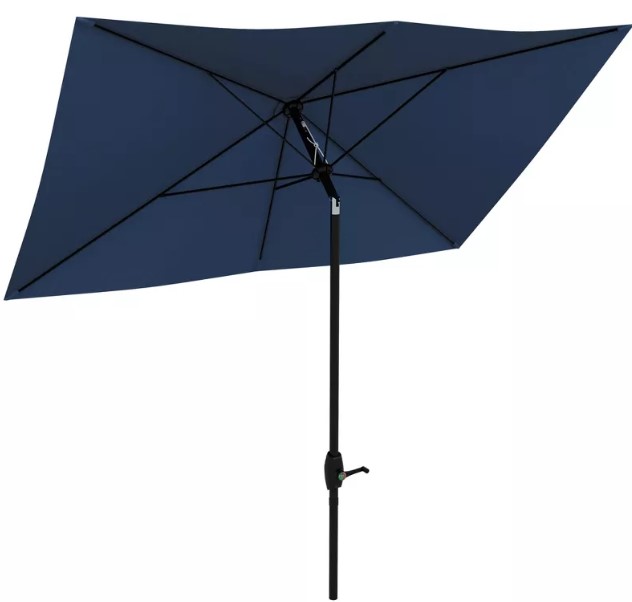 outsunny-6-6-x-10-ft-rectangular-market-umbrella-patio-outdoor-table-umbrellas-with-crank-push-button-tilt t-fal-20pc-simply-cook-nonstick-cookware-set