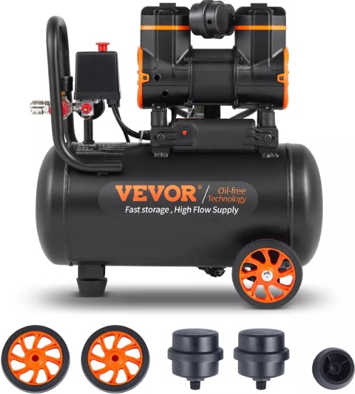 vevor-4-8-gallon-air-compressor-1-2hp-2-2-cfm-90psi-oil-free-air-compressor-tank-max-116psi-pressure vevor-4-8-gallon-air-compressor-1-2hp-2-2-cfm-90psi-oil-free-air-compressor-tank-max-116psi-pressure