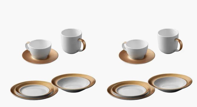 berghoff-international-gem-dinnerware-24-piece-white-gold-place-set-of-4-settings Made-in-USA-Raval-Top-Grain-Leather-Sofa-Bed