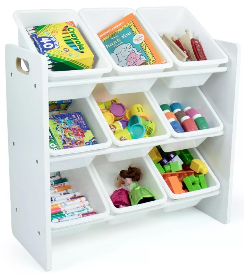 cambridge-white-kids-39-toy-storage-organizer-with-9-storage-bins-white-humble-crew bennox-dining-table-set-brown-signature-design-by-ashley