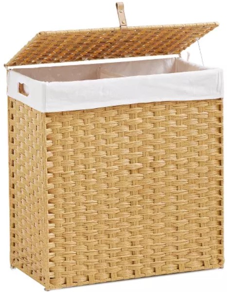 rattan-design-110l-laundry-hamper-with-double-section-liner-and-large-capacity-lid-included-household-clothes-storage-essential laguna-nigel-collection-threshold-designed-with-studio-mcgee